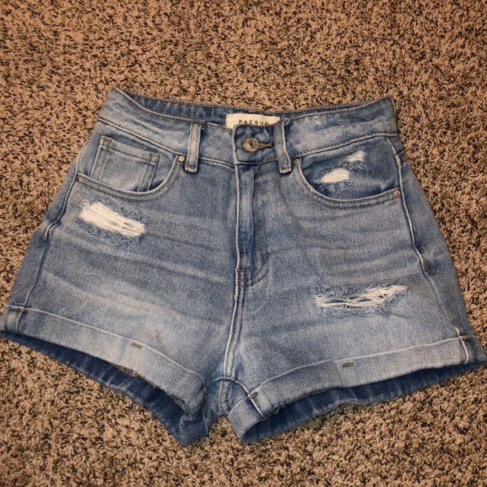 Pacsun denim MOM SHORT - 24 - light wash